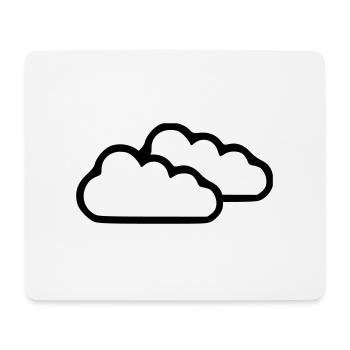 Nuage - Tapis de souris (format paysage) - blanc - Devant