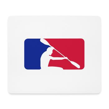 Kanu mit Frame - Mousepad (Querformat) - Weiß - Vorne