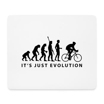 evolution_radfahrer_b - Mousepad (Querformat) - Weiß - Vorne