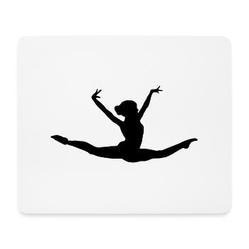 gymnastique, danseur, gymnast, gymnastics, dancer - Tapis de souris (format paysage) - blanc - Devant