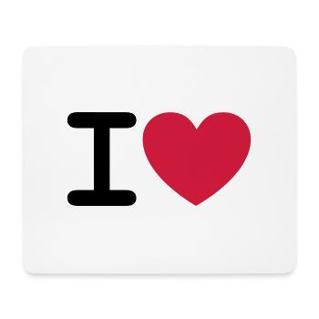 I *heart* - Mousepad (Querformat) - Weiß - Vorne