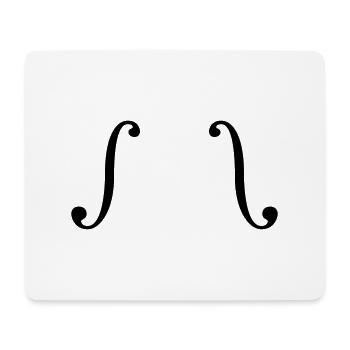 Schallloch Cello - Mousepad (Querformat) - Weiß - Vorne