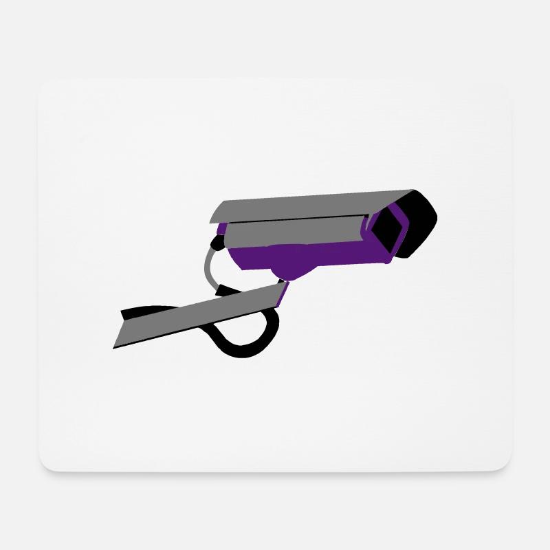 Überwachungskamera - Mousepad (Querformat) - Weiß