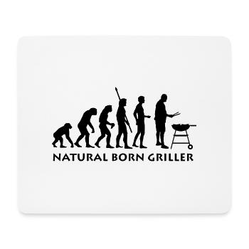 natural_born_griller_1c - Mouse Pad (horizontal) - white - Front