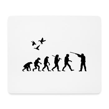 Evolution chasseur - Tapis de souris (format paysage) - blanc - Devant