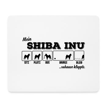 Mein Shiba Inu - zuhause klappts - Mousepad (Querformat) - Weiß - Vorne