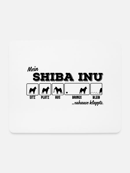 Mein Shiba Inu - zuhause klappts - Mousepad (Querformat) - Weiß