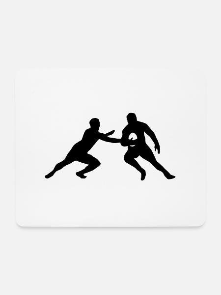 Rugby - Mousepad (Querformat) - Weiß