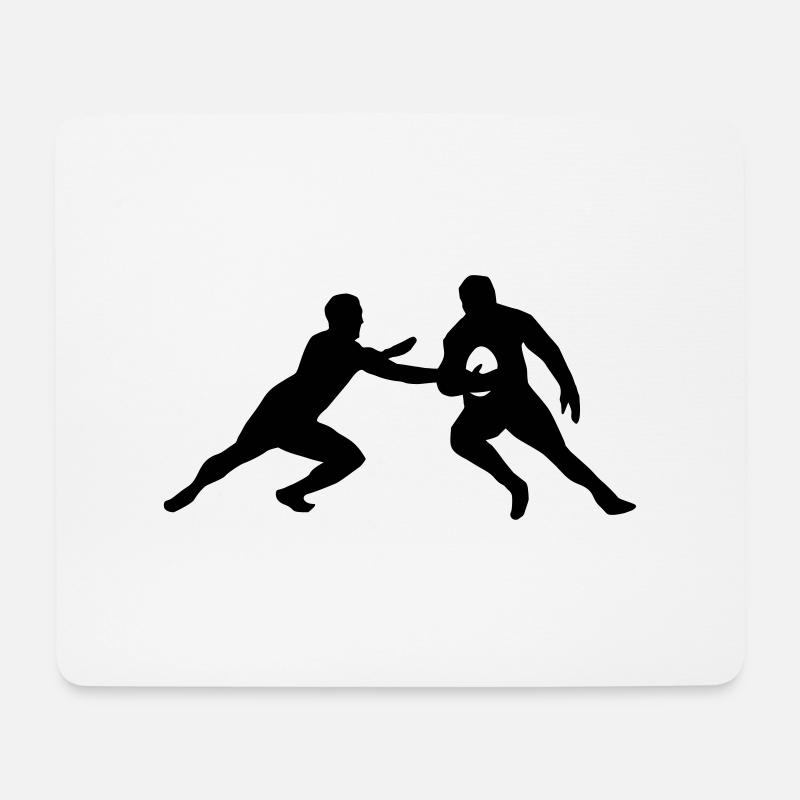 Rugby - Mousepad (Querformat) - Weiß