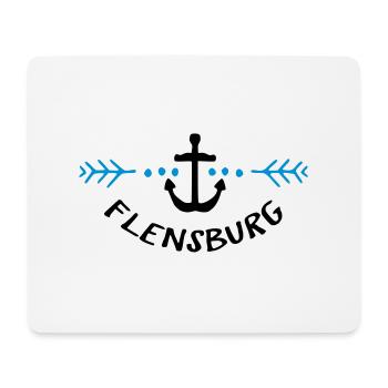 Heimat Hafen Flensburg - Mousepad (Querformat) - Weiß - Vorne
