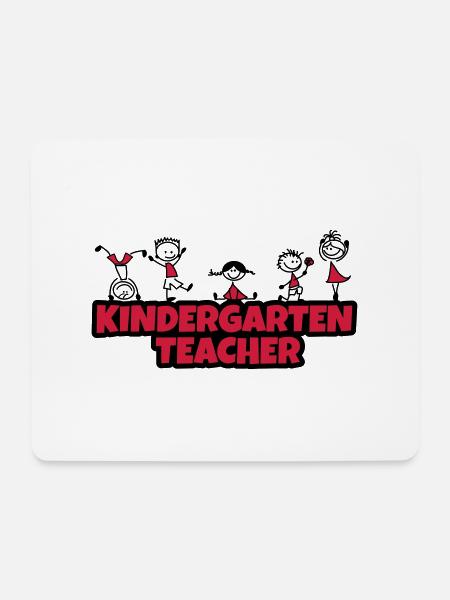 kindergarten teacher - Mousepad (Querformat) - Weiß