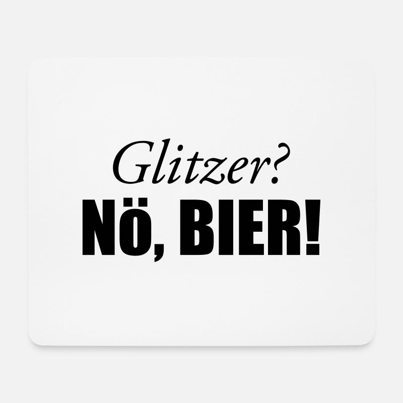 Glitzer - Mousepad (Querformat) - Weiß