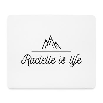 Raclette is life - Tapis de souris (format paysage) - blanc - Devant