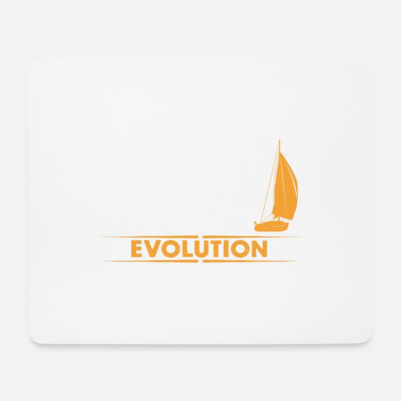 Sail evolution - orange/white - Mouse Pad (horizontal) - white