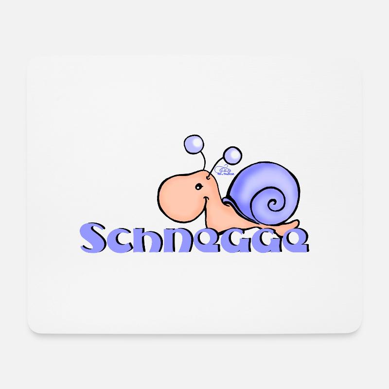 Schnegge - Mousepad (Querformat) - Weiß