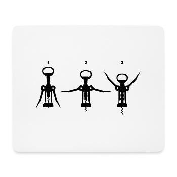 Wein-Workout - Mousepad (Querformat) - Weiß - Vorne