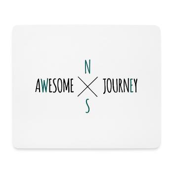 Awesome Journey - T-shirt de voyage (roadtrip) - Tapis de souris (format paysage) - blanc - Devant