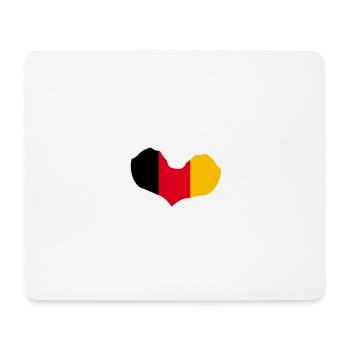 J’aime la Belgique - coeur mains - Tapis de souris (format paysage) - blanc - Devant