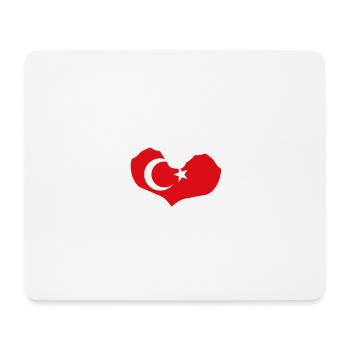 J’ai le cœur amour Turquie - mains - Tapis de souris (format paysage) - blanc - Devant