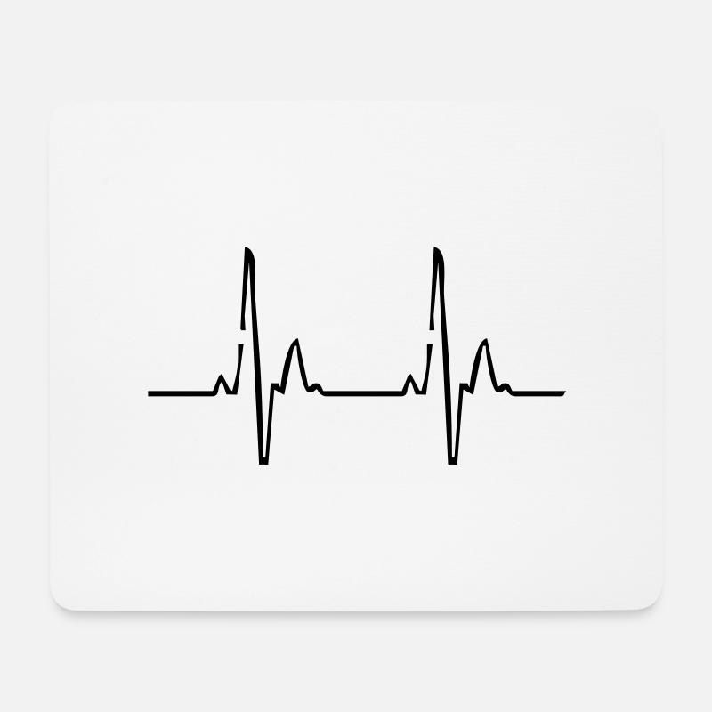 puls - Mousepad (Querformat) - Weiß
