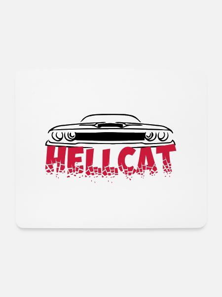 SRT HELLCAT - Mousepad (Querformat) - Weiß