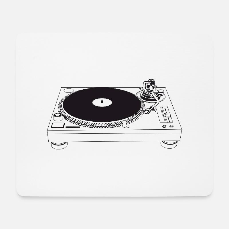 turntable - Mousepad (Querformat) - Weiß