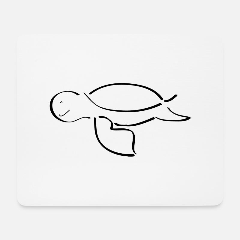 Landschildkröte - Mousepad (Querformat) - Weiß