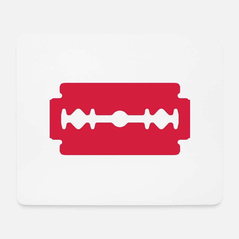 razor blade - Mousepad (Querformat) - Weiß