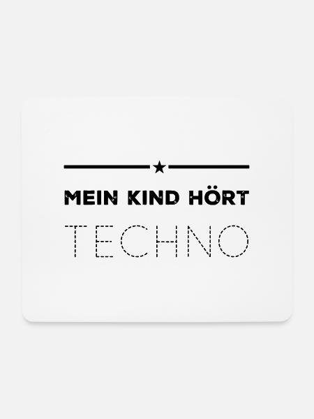 Techno Fan - Mousepad (Querformat) - Weiß