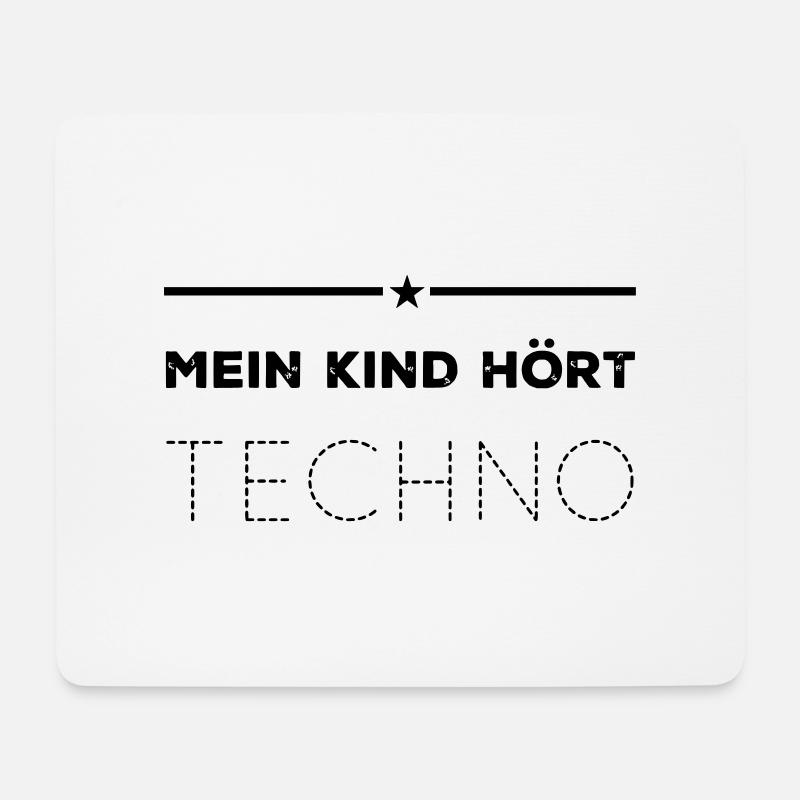 Techno Fan - Mousepad (Querformat) - Weiß