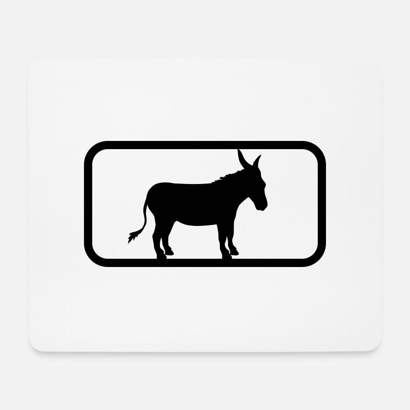 button sport logo cool esel pferd pony klein packe - Mousepad (Querformat) - Weiß