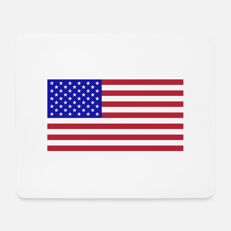 Amerika Flagge - Mousepad (Querformat) - Weiß