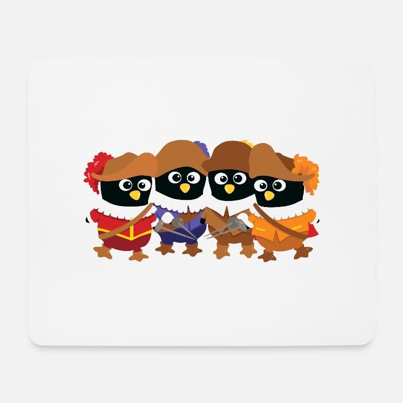 Penguins Musketeers - Mouse Pad (horizontal) - white