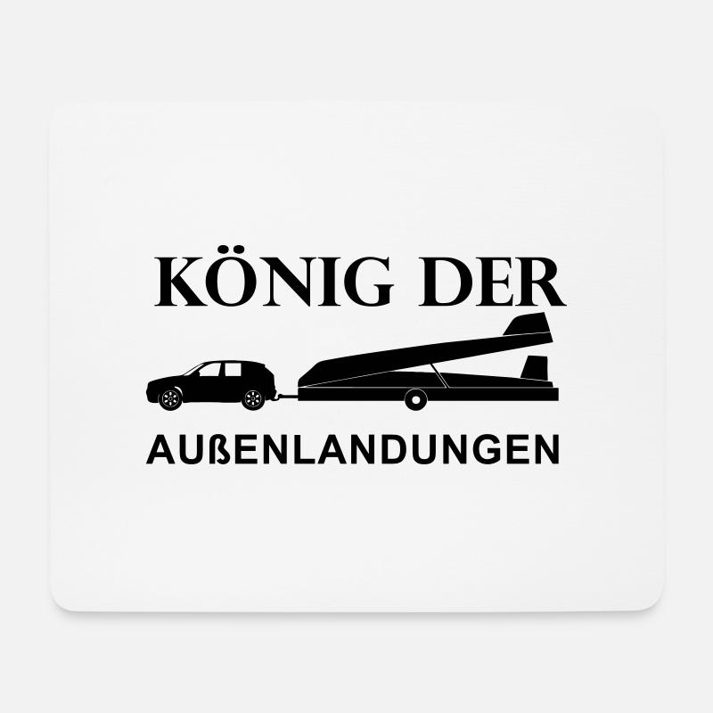könig der außenlandungen Geschenk Segelflieger - Mousepad (Querformat) - Weiß