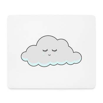 Nuage dormant - Tapis de souris (format paysage) - blanc - Devant
