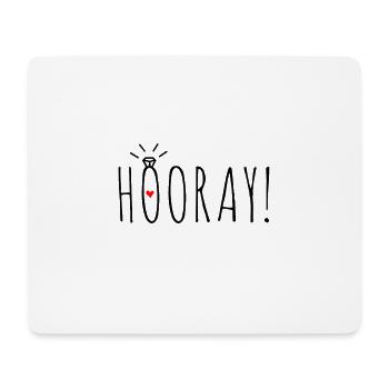 Hooray! hen - Mouse Pad (horizontal) - white - Front