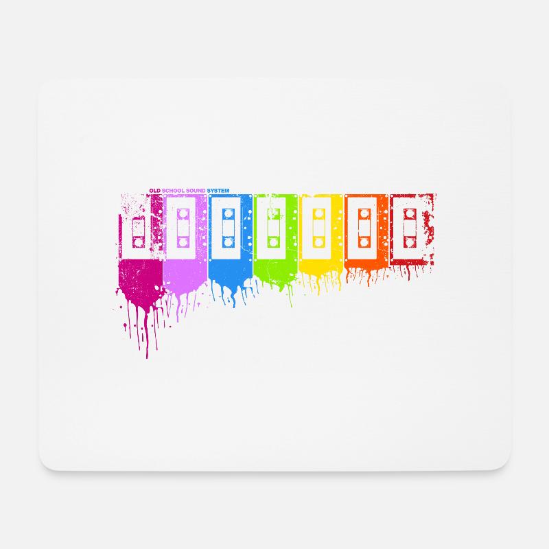 Rainbow Cassettes - Mousepad (Querformat) - Weiß