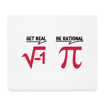 get real - be rational (2c) - Mousepad (Querformat) - Weiß - Vorne