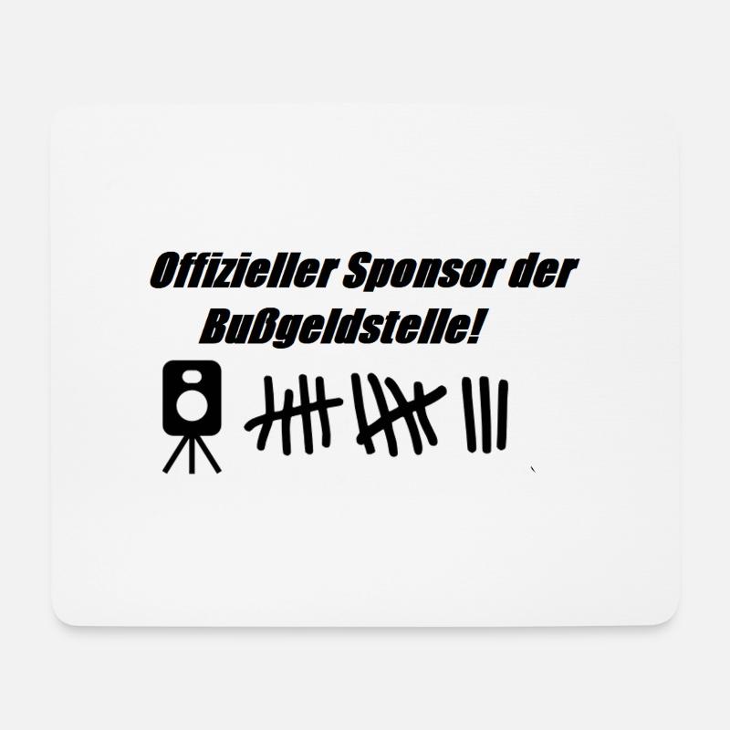 Offizieller Sponsor der Bußgeldstelle! - Mousepad (Querformat) - Weiß