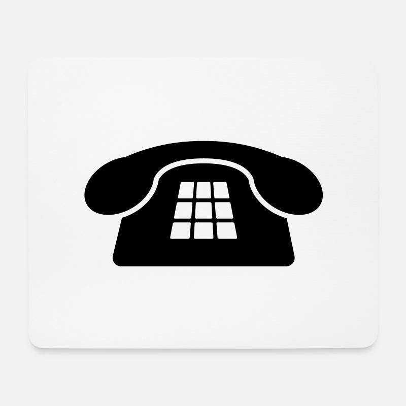 Altes Telefon - Mousepad (Querformat) - Weiß