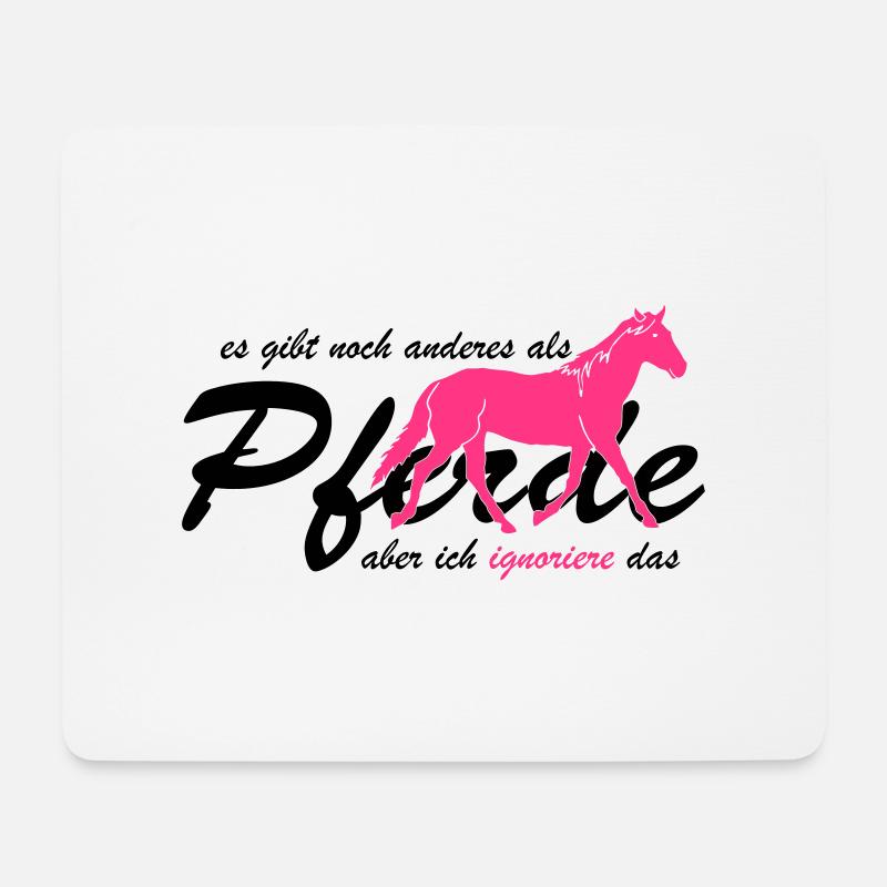 Es gibt noch anderes als Pferde? - Mousepad (Querformat) - Weiß