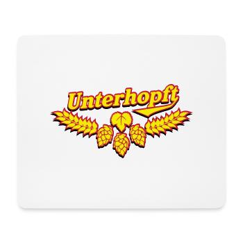 Bier T-Shirt Design Unterhopft - Mousepad (Querformat) - Weiß - Vorne