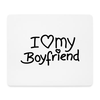 i_love_my_boyfriend__f1 - Tapis de souris (format paysage) - blanc - Devant