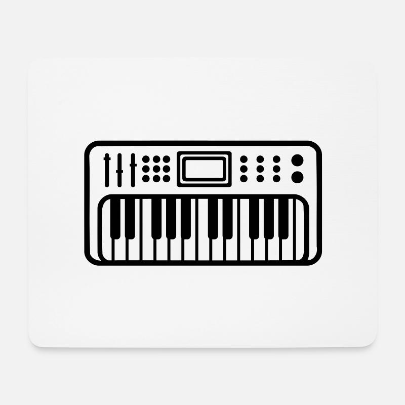 Keyboard - Mousepad (Querformat) - Weiß