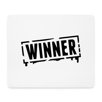 winner_stamp_grunge_g1 - Mousepad (Querformat) - Weiß - Vorne