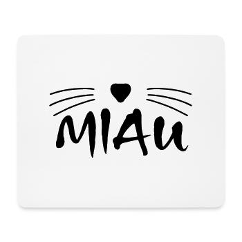 Miau Katze Geschenkidee - Mousepad (Querformat) - Weiß - Vorne