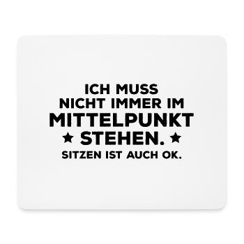Mittelpunkt Nabel der Welt gottgleich VIP Wichtig! - Mousepad (Querformat) - Weiß - Vorne