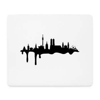 Skyline München Farbe - Mousepad (Querformat) - Weiß - Vorne