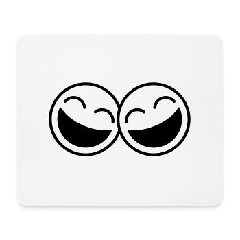 Laughing Smileys - Mouse Pad (horizontal) - white - Front