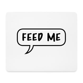 Speech Bubble Talk Comic Cartoon Feed Me logo desig - Mouse Pad (horizontal) - white - Front